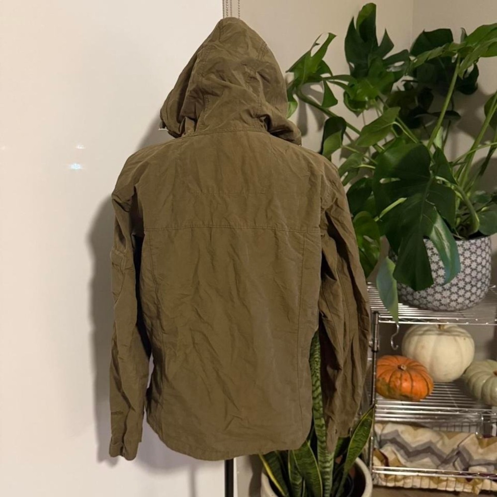 Columbia Women's Hooded Jacket Olive Green Lightweight Zip Up Hiking Size L - Picture 4 of 5